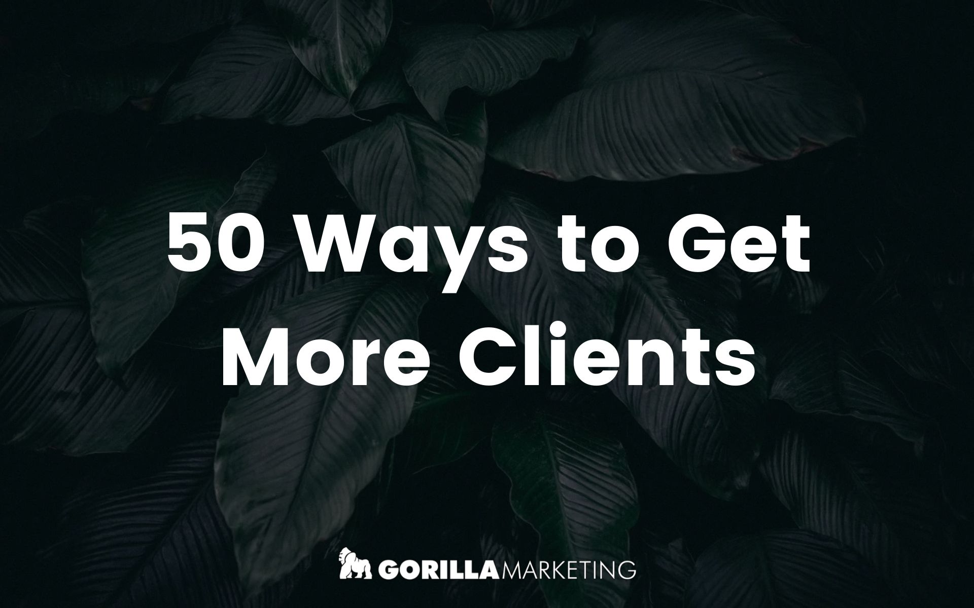 50 Ways to get more clients